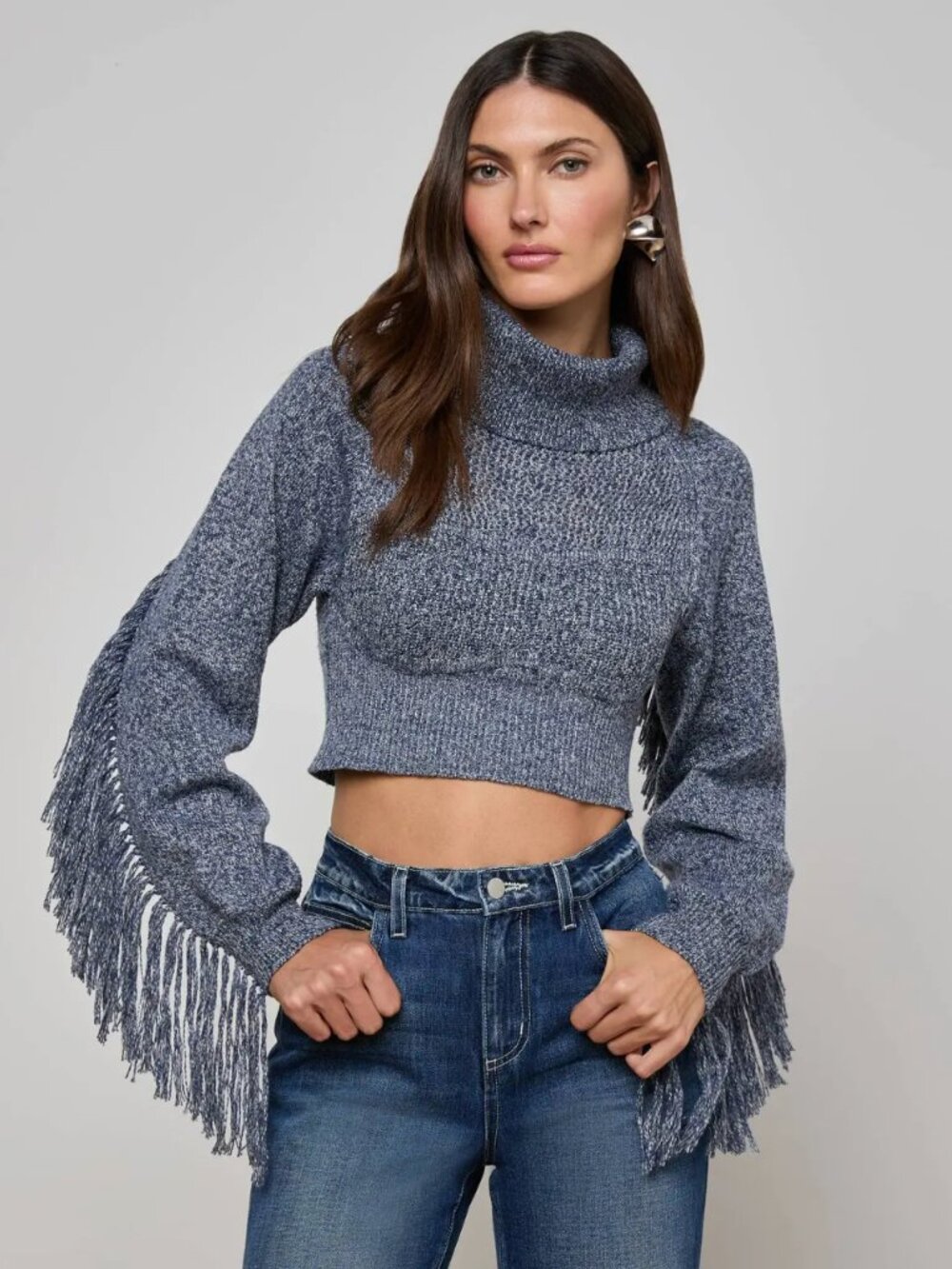 L'Agence Maddison Fringe Turtleneck Sweater - Picture 3 of 3